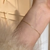 This minimalist fine plain ring bracelet is a versatile and niche design for women details Picture